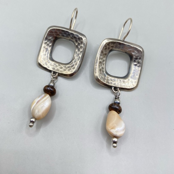 Silpada Jewelry - Silpada Hammered Silver Mother of Pearl Earrings